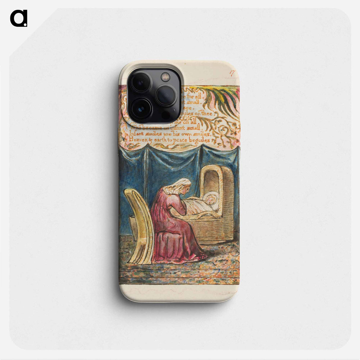 Songs of Innocence and of Experience: Cradle Song (second plate): Wept for me for thee for all - William Blake Phone Case.