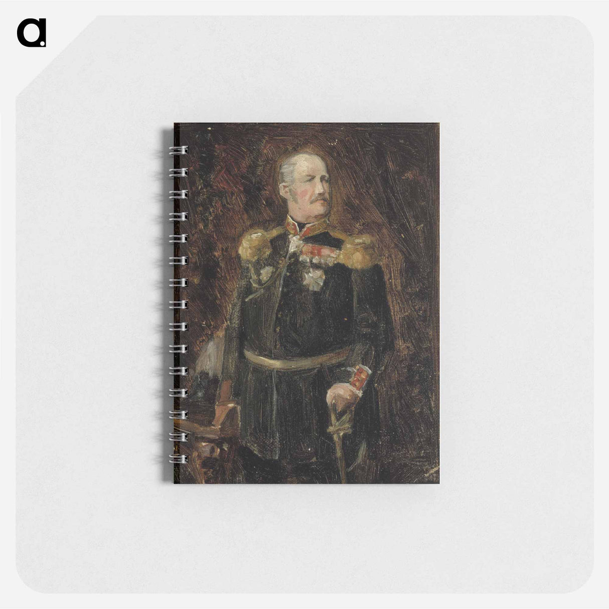 Portrait of general adjutant, count adolf aminoff, sketch - アルバート エーデルフェルト Memo.