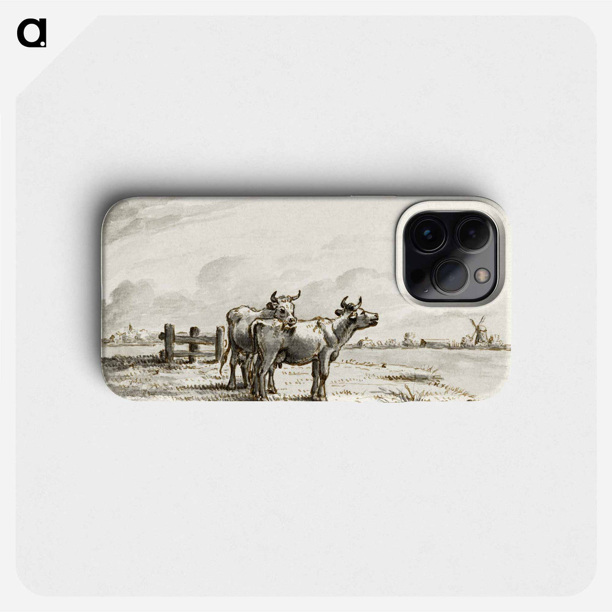 Two cows in the pasture - Jean Bernard Phone Case.
