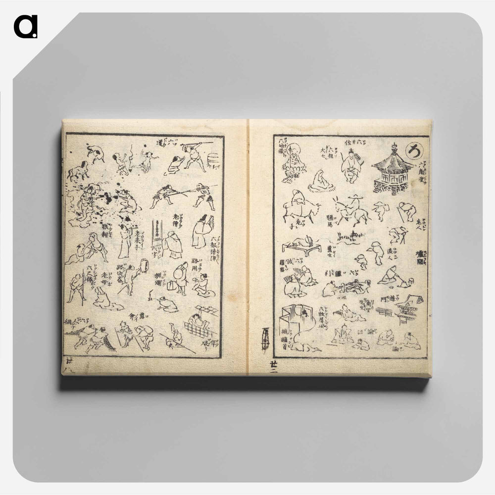 The Quick Pictorial Dictionary - Katsushika Hokusai Canvas.