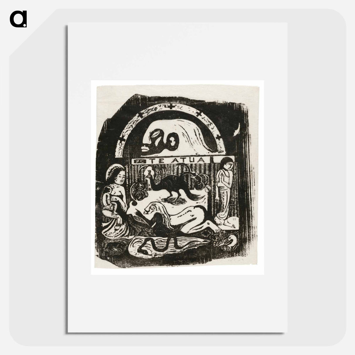 Te atua (The God) - Paul Gauguin Poster.