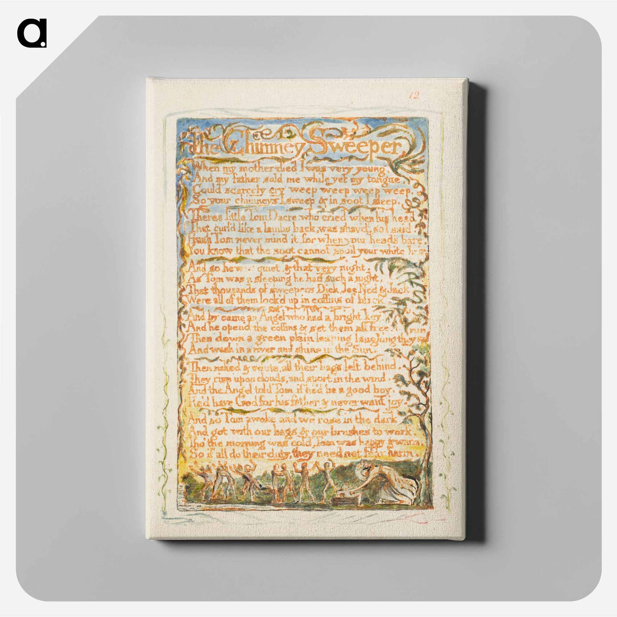 Songs of Innocence and of Experience: The Chimney Sweeper - William Blake Canvas.