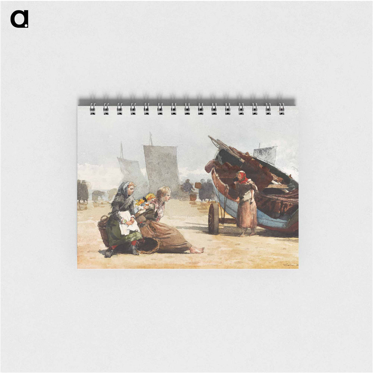 Beach Scene, Cullercoats - ウィンスロー ホーマー Memo.