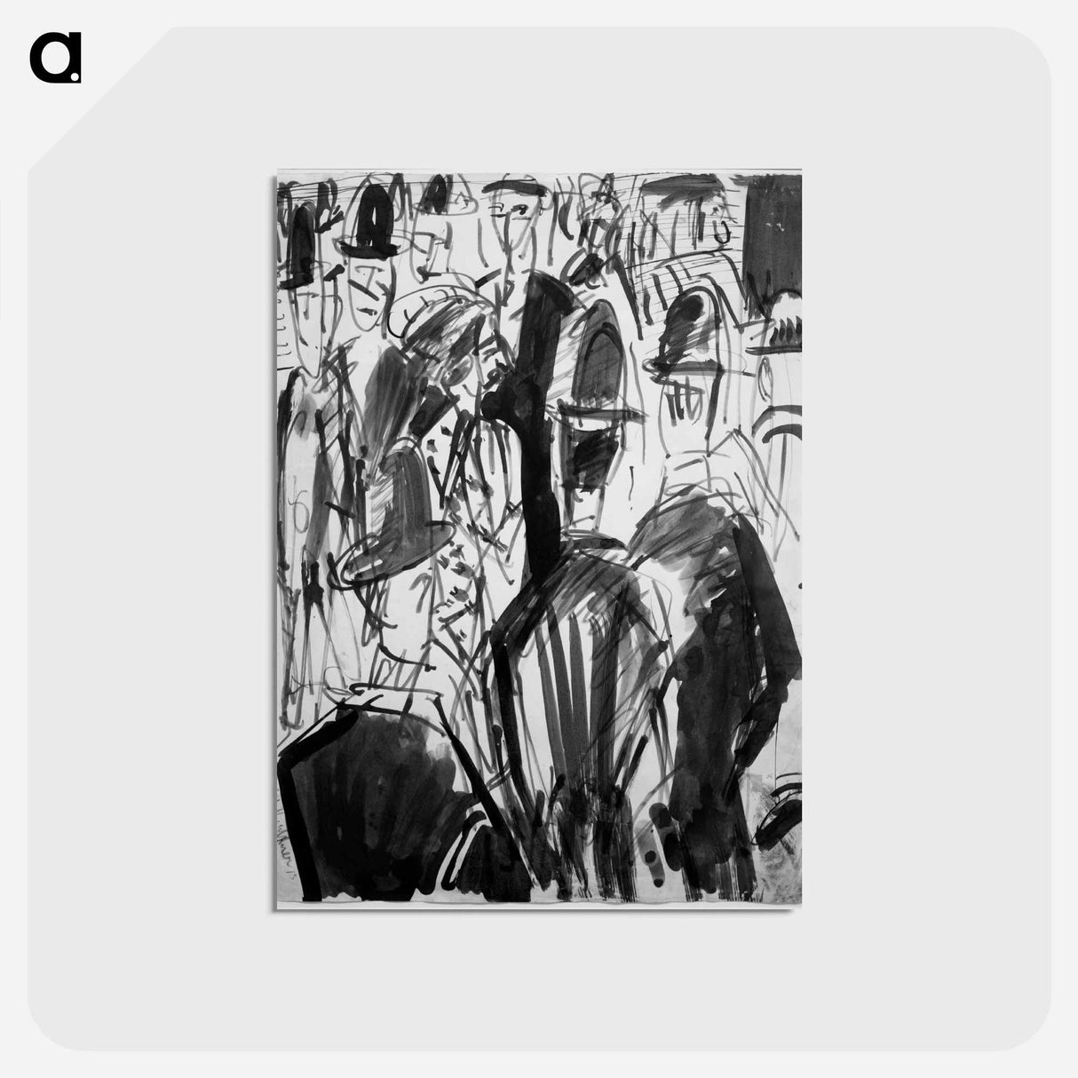 アートポストカード-Street scene - エルンスト ルートヴィヒ キルヒナー Postcard.