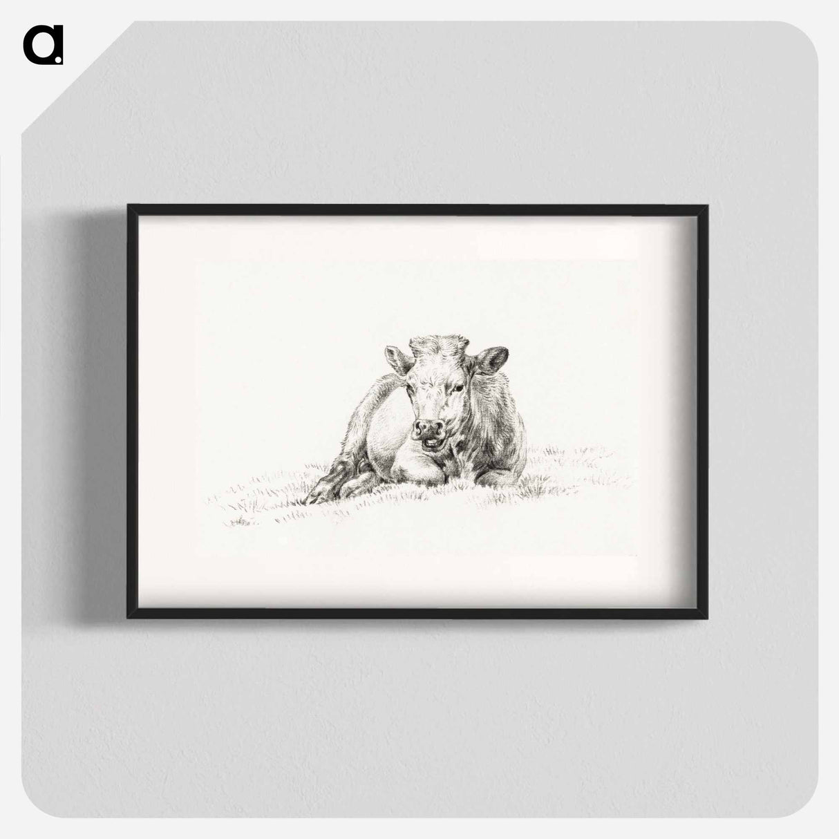 Lying cow - ジャン ベルナール Poster.