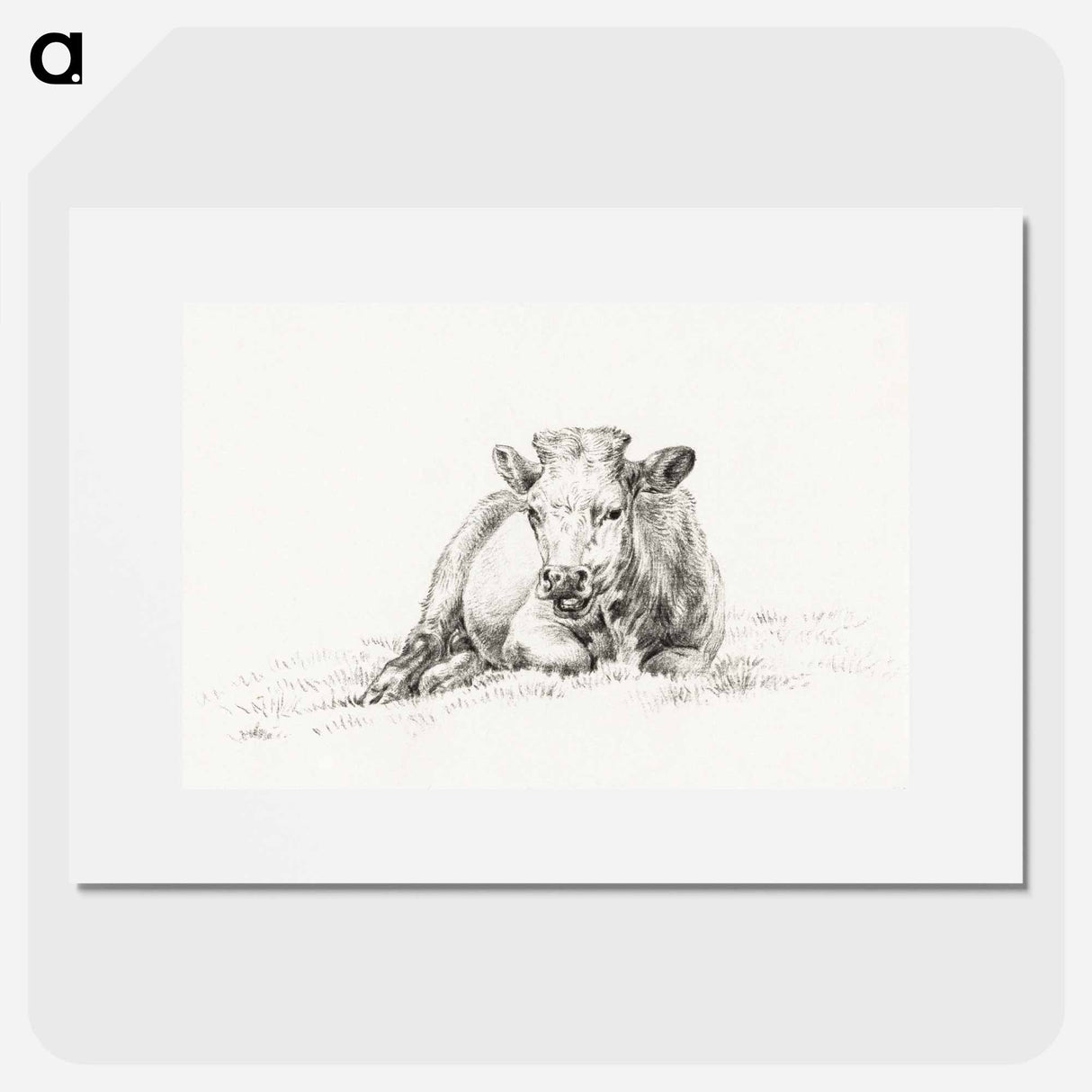 Lying cow - ジャン ベルナール Poster.