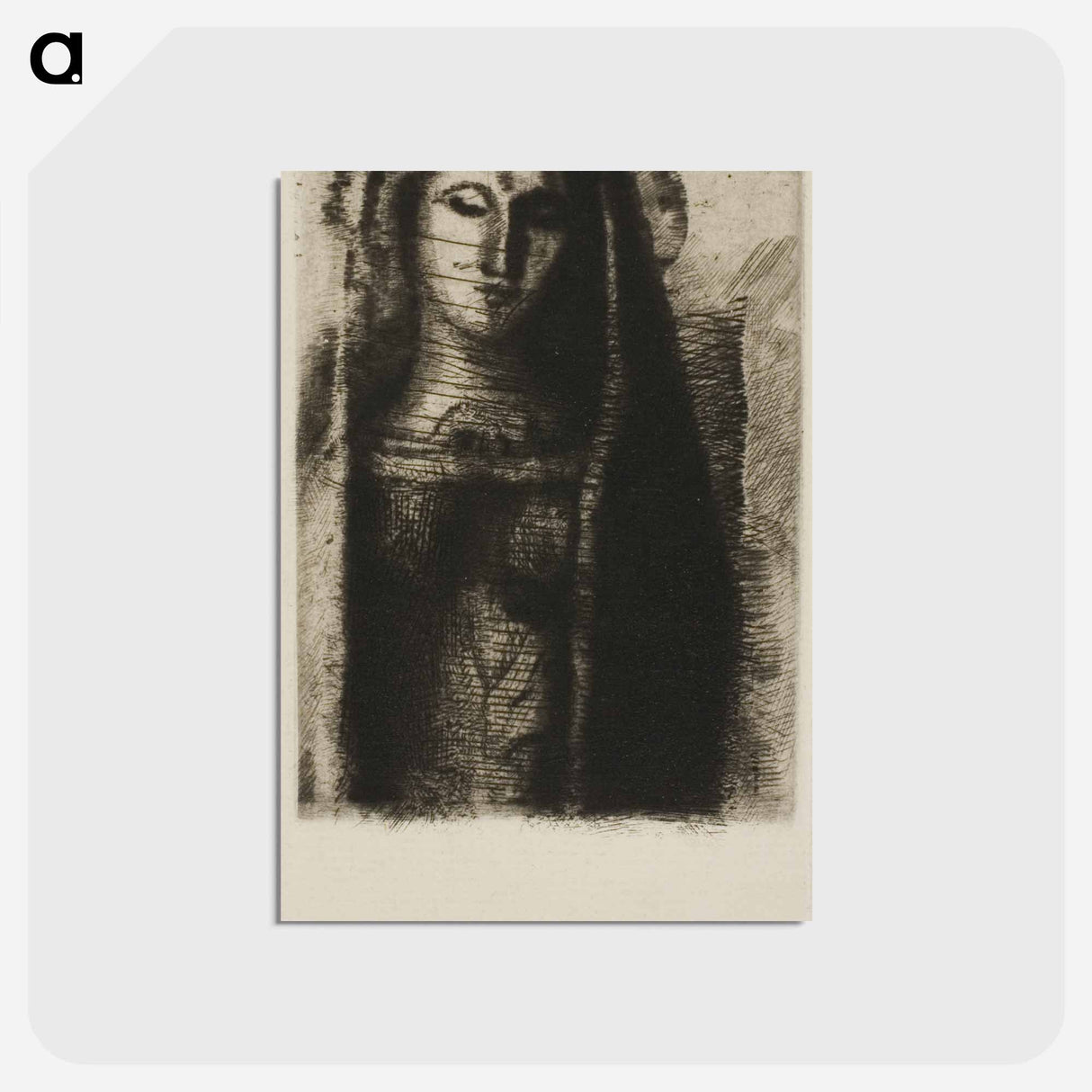 アートポストカード-Princess Maleine (The Little Madonna) - オディロン ルドン Postcard.