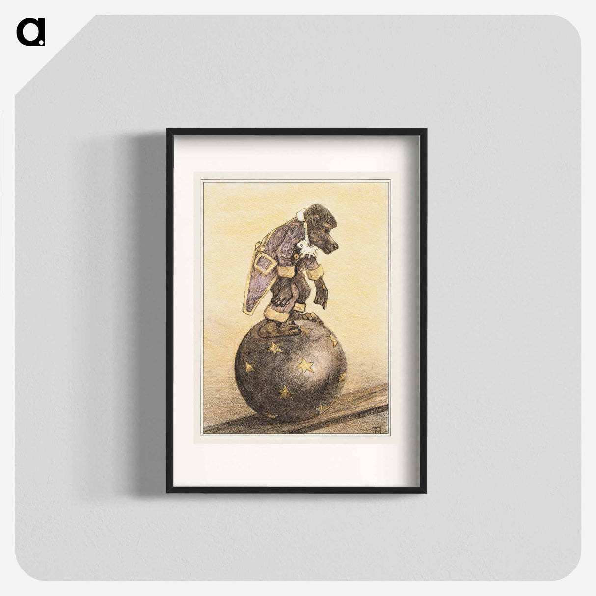 Aap op bal - Theo van Hoytema Poster.