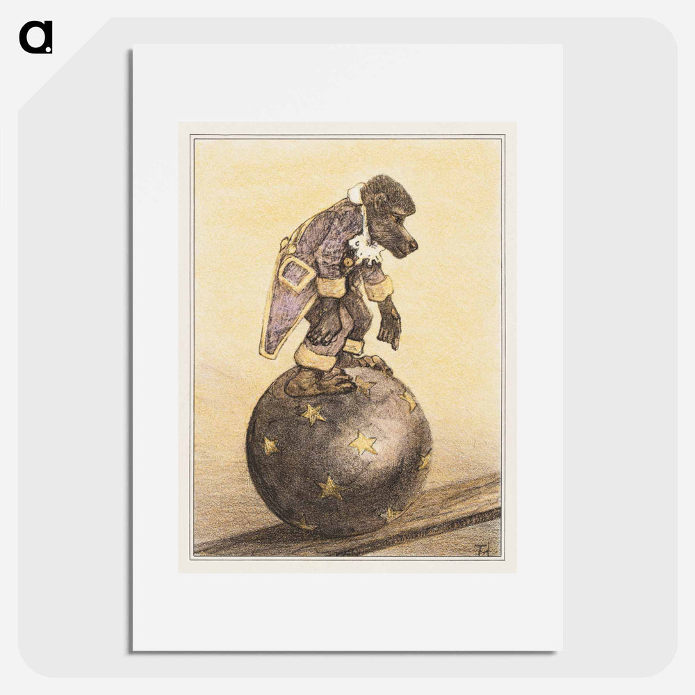 Aap op bal - Theo van Hoytema Poster.