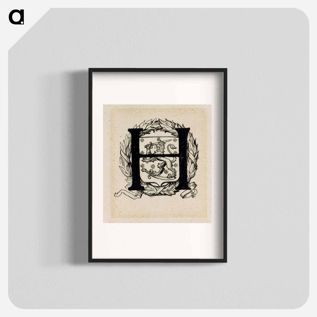 Döbeln juuttaalla-runon alkukirjain h - アルバート エーデルフェルト Poster.