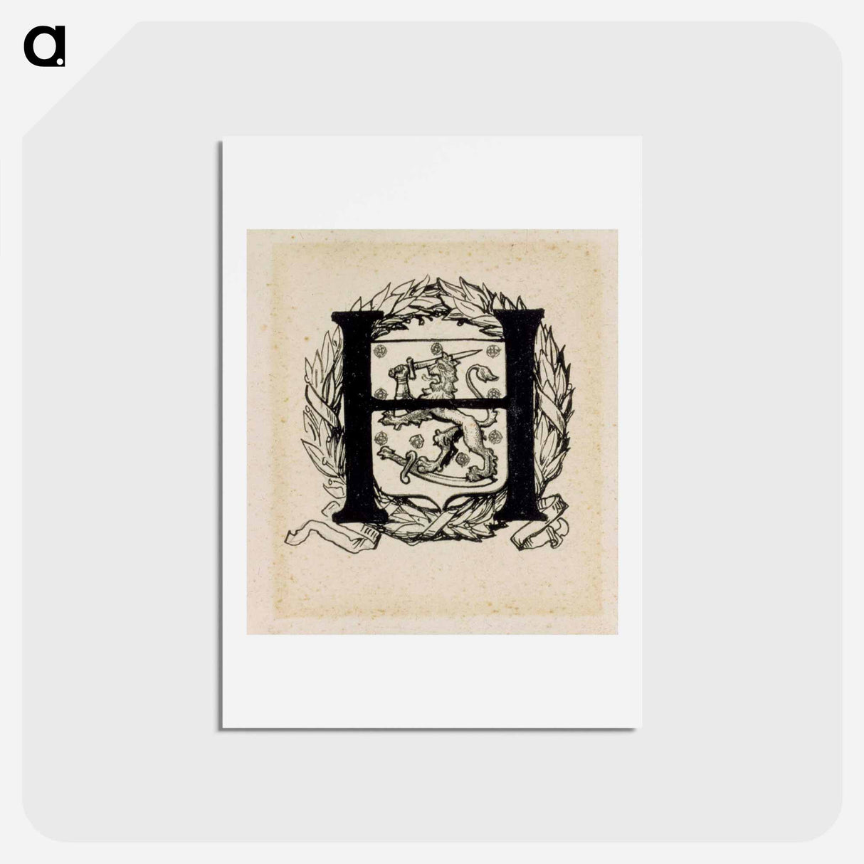 Döbeln juuttaalla-runon alkukirjain h - アルバート エーデルフェルト Postcard.