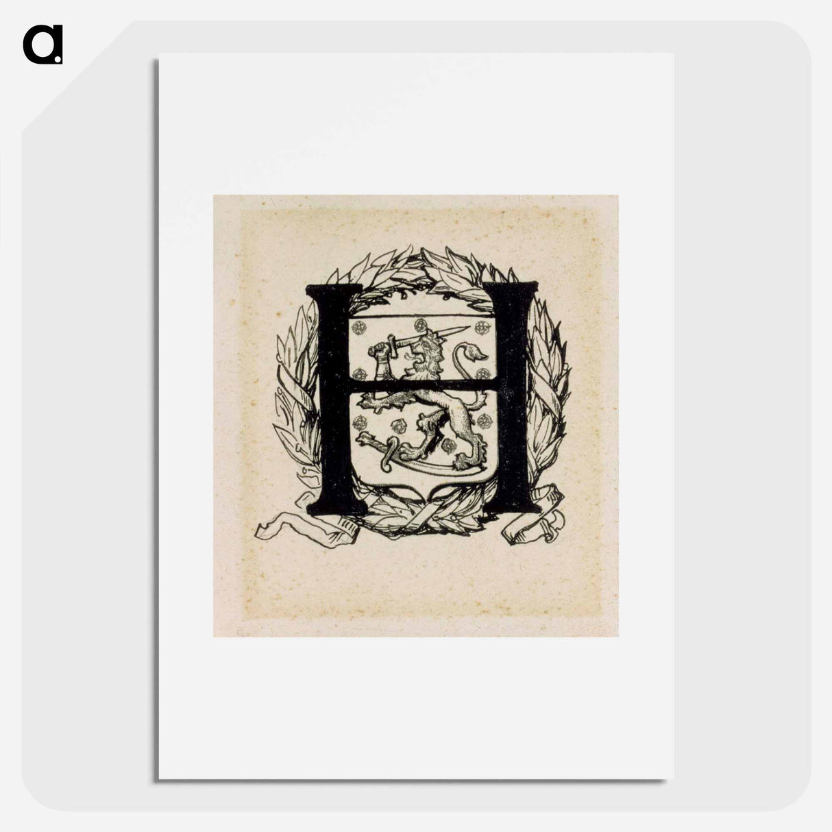 Döbeln juuttaalla-runon alkukirjain h - アルバート エーデルフェルト Poster.