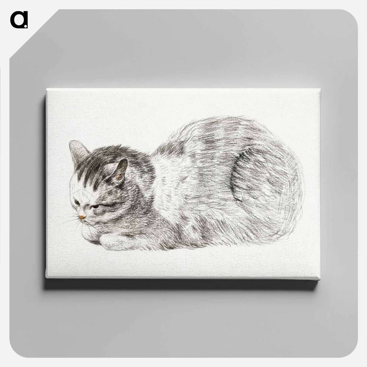 アートパネル-Sketch of a lying cat - ジャン ベルナール Canvas.