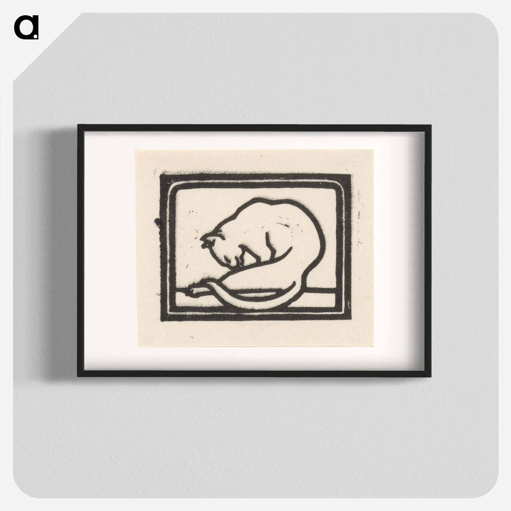 Zich wassende kat - ユリー デ フラーハ Poster.