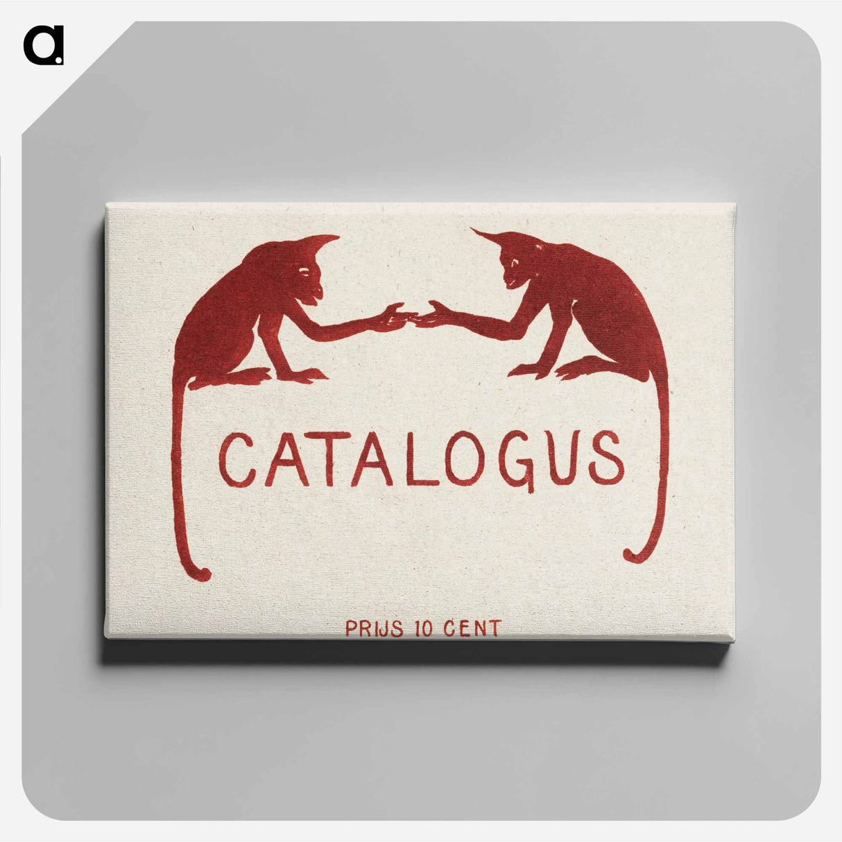 Catalogusomslag met twee apen - Theo van Hoytema Canvas.