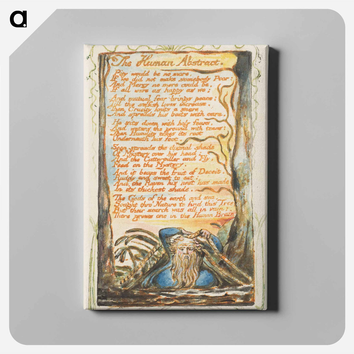 アートパネル-Songs of Innocence and of Experience: The Human Abstract - ウィリアム ブレイク Canvas.