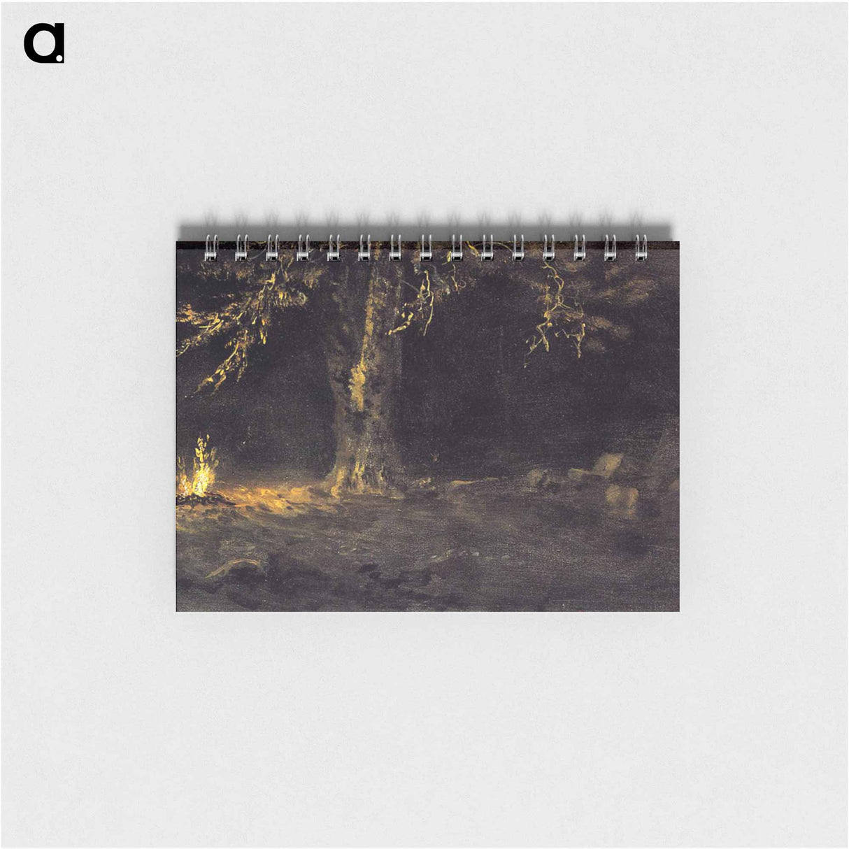 アートメモ帳-Campfire, Yosemite Valley - アルバート ビアスタット Memo.