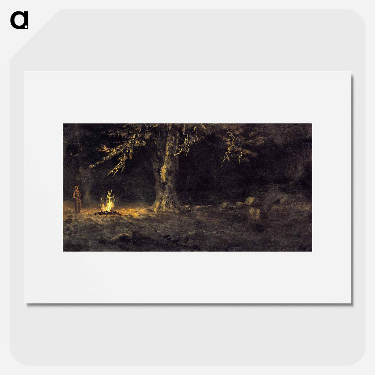 アートポスター-Campfire, Yosemite Valley - アルバート ビアスタット Poster.