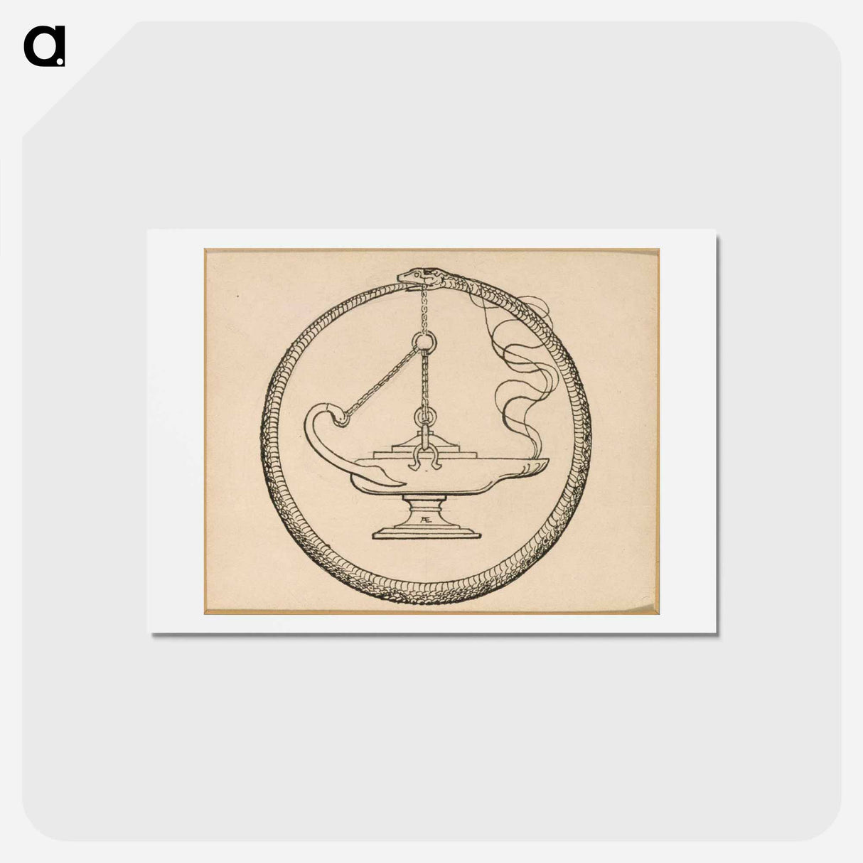 Vänrikin tervehdys -runon loppuvinjetti - アルバート エーデルフェルト Postcard.