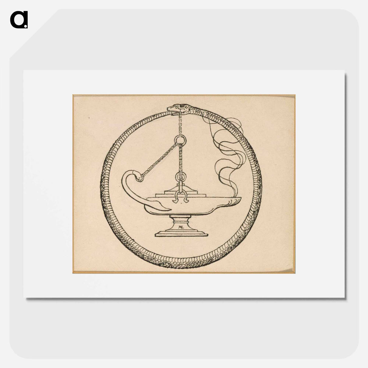 Vänrikin tervehdys -runon loppuvinjetti - アルバート エーデルフェルト Poster.