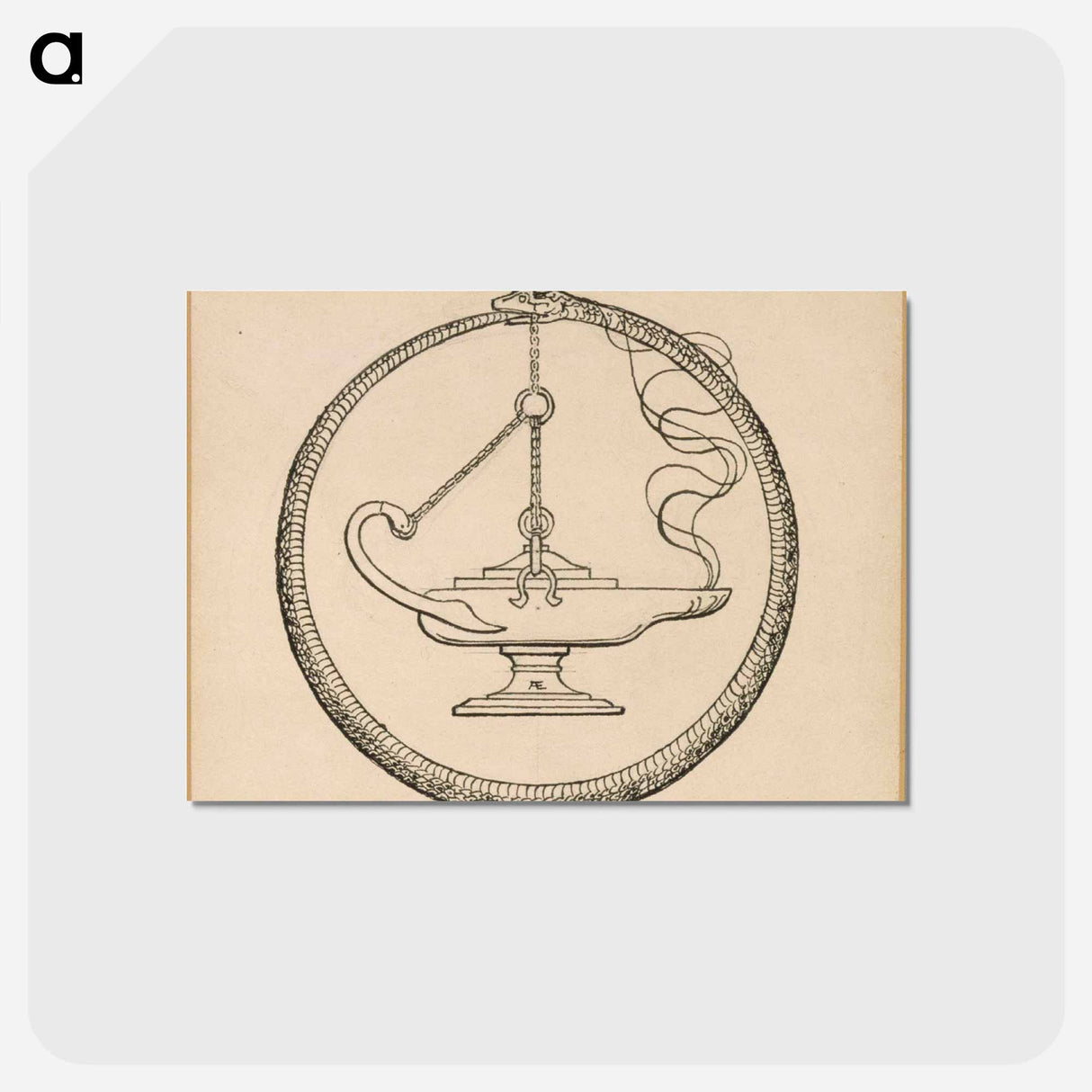 Vänrikin tervehdys -runon loppuvinjetti - アルバート エーデルフェルト Postcard.