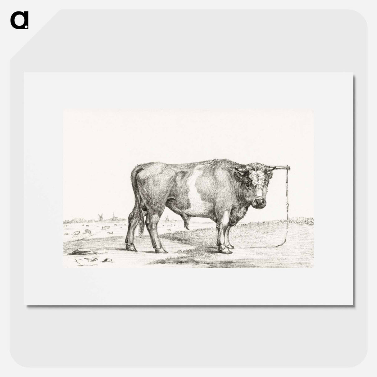 Standing bull - Jean Bernard Poster.