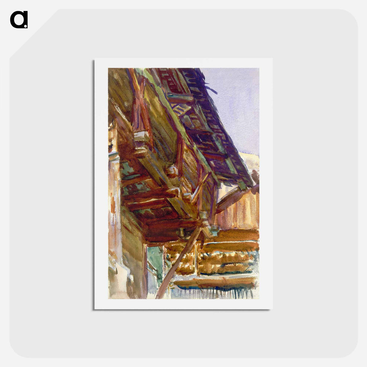 アートポストカード-Chalet - ジョン シンガー サージェント Postcard.
