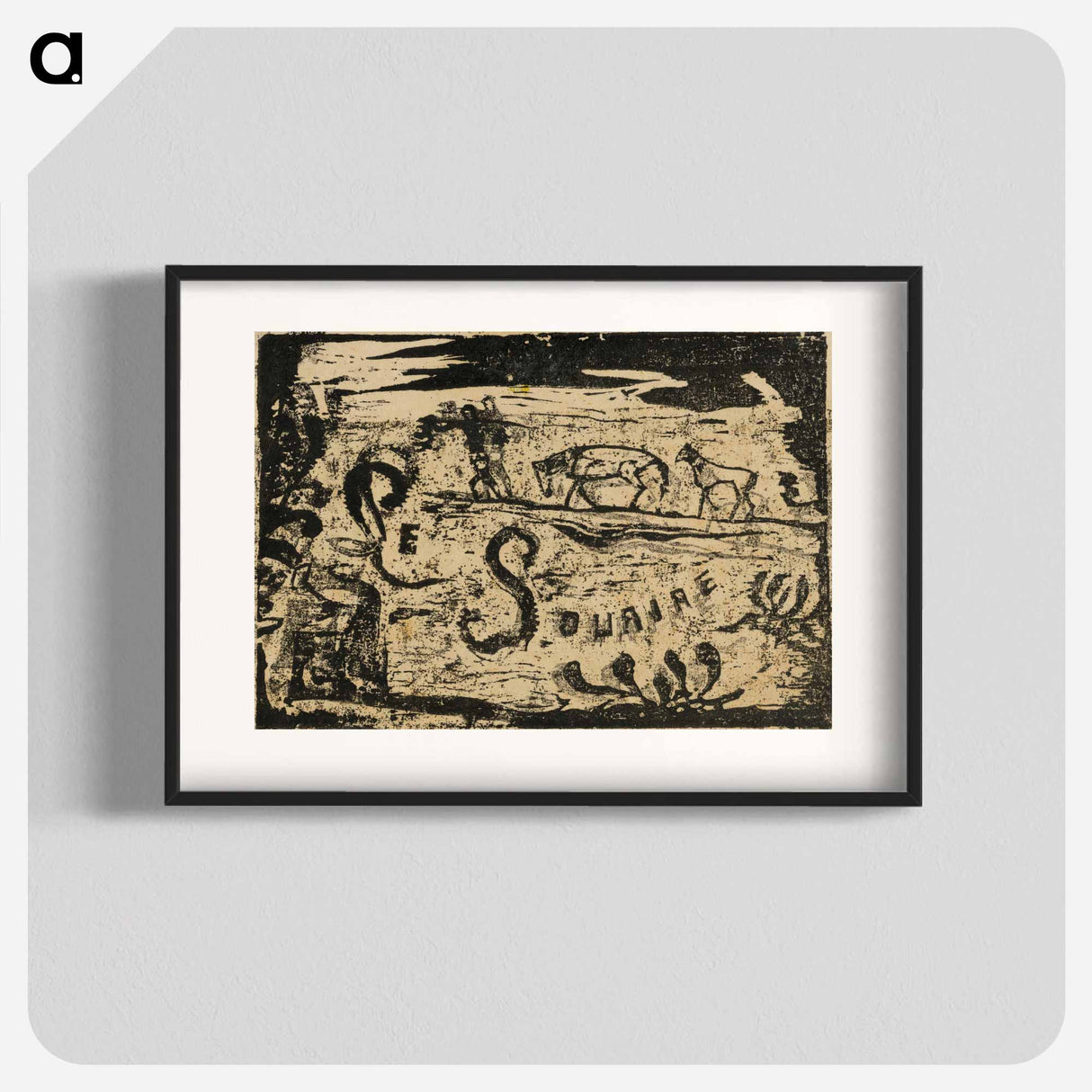 Man Carrying Bananas Followed by Two Horses - ポール ゴーギャン Poster.