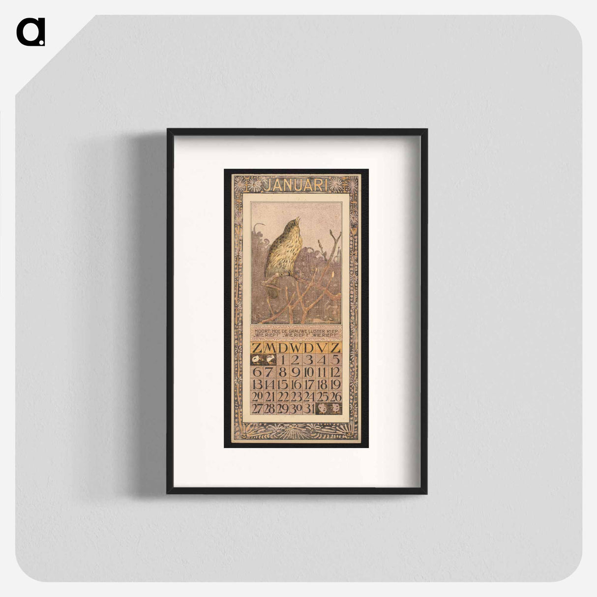 Zanglijster - Theo van Hoytema Poster.