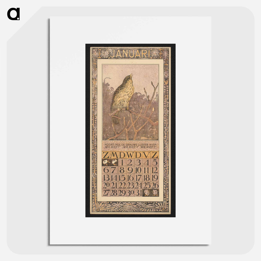 Zanglijster - Theo van Hoytema Poster.