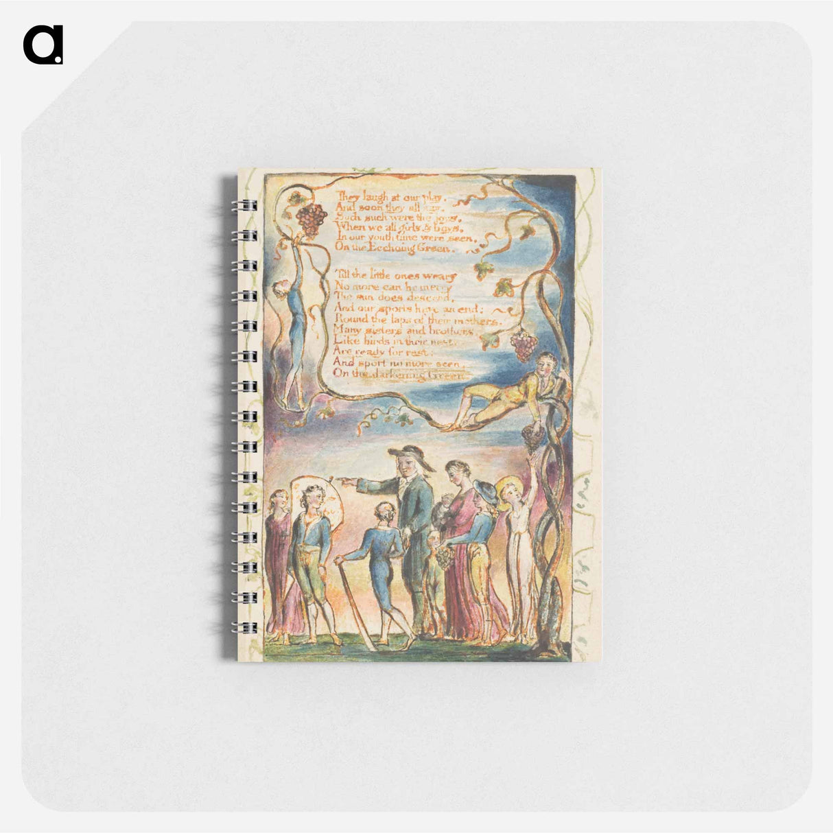 Songs of Innocence and of Experience: The Ecchoing Green (second plate) - ウィリアム ブレイク Memo.