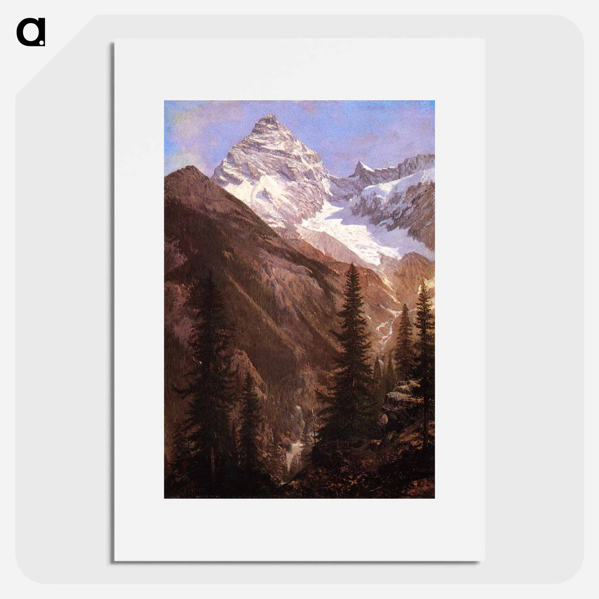アートポスター-Canadian Rockies, Asulkan Glacier - アルバート ビアスタット Poster.