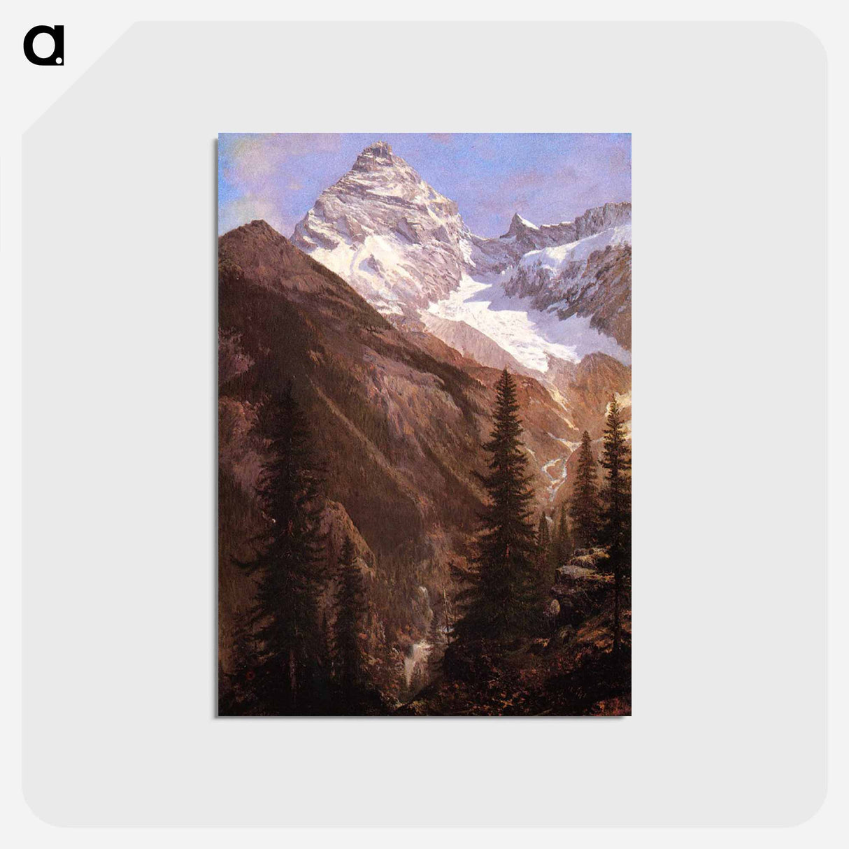 Canadian Rockies, Asulkan Glacier - アルバート ビアスタット Postcard.