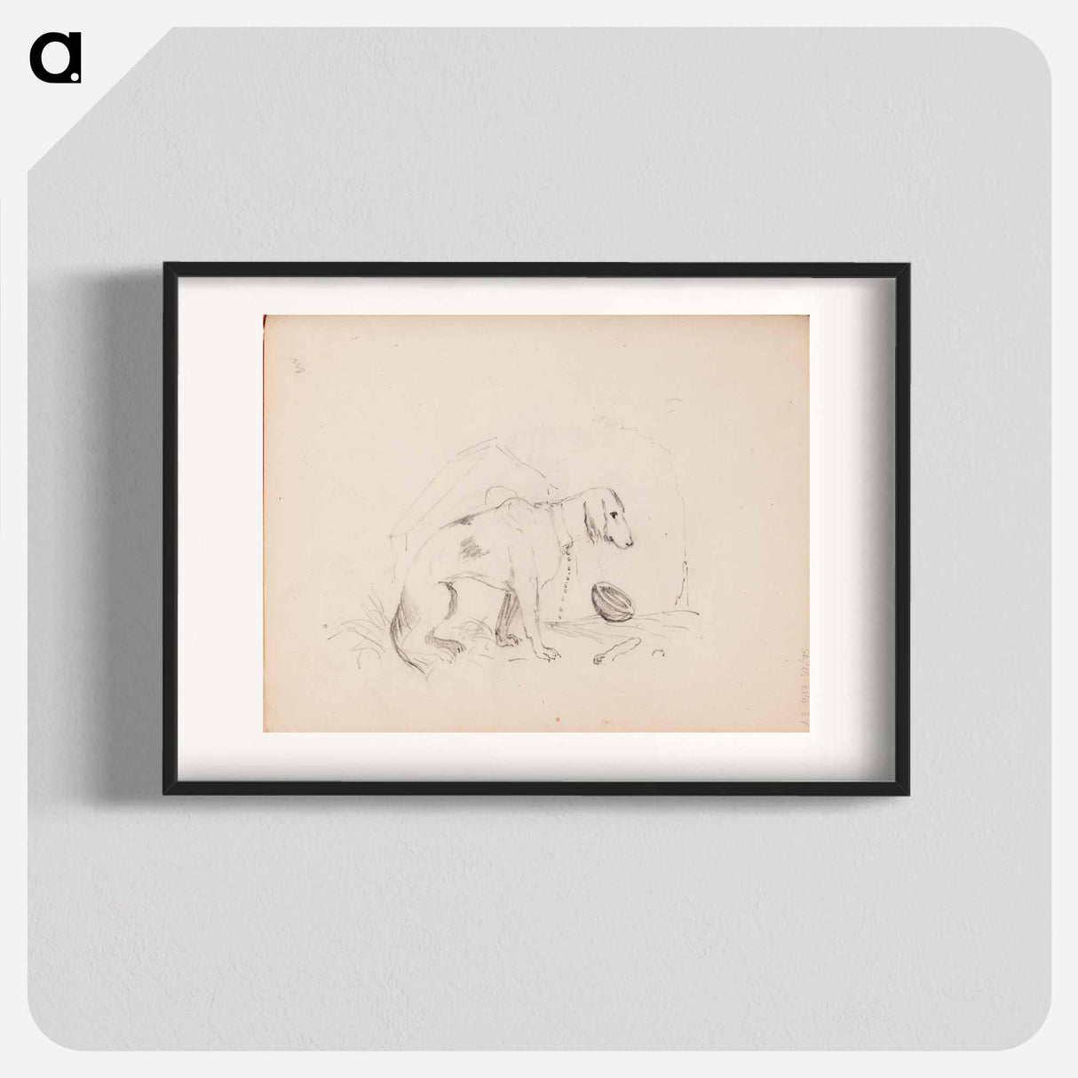 Kytketty koira - アルバート エーデルフェルト Poster.