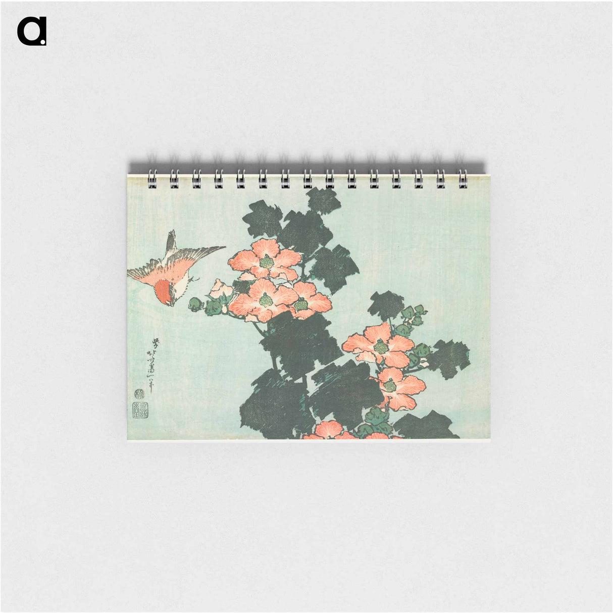 Hibiscus and Sparrow - 葛飾 北斎 Memo.