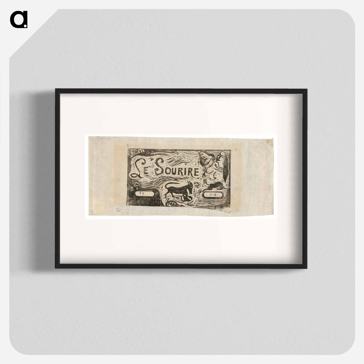 Fox, Busts of Two Women, and a Rabbit - Paul Gauguin Poster.