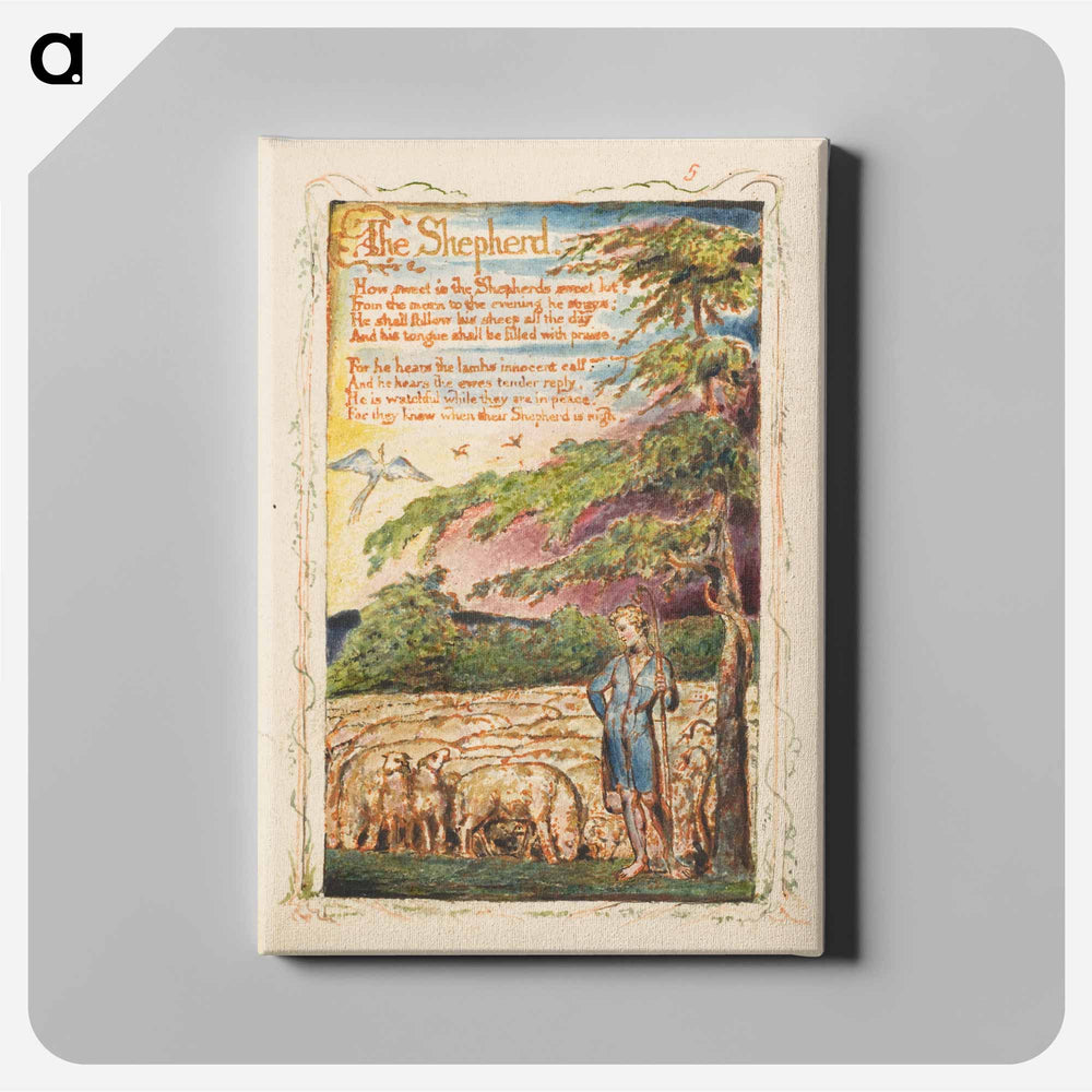 Songs of Innocence and of Experience: The Shepherd - William Blake Canvas.
