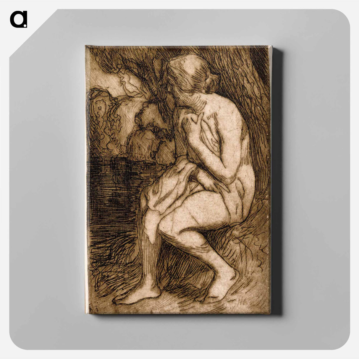 Kylvyn jälkeen - アルバート エーデルフェルト Canvas.