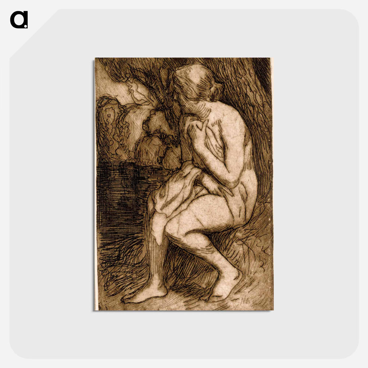 Kylvyn jälkeen - アルバート エーデルフェルト Postcard.