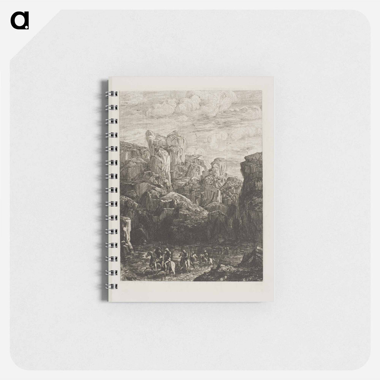 The Ford: Landscape with Horsemen - オディロン ルドン Memo.