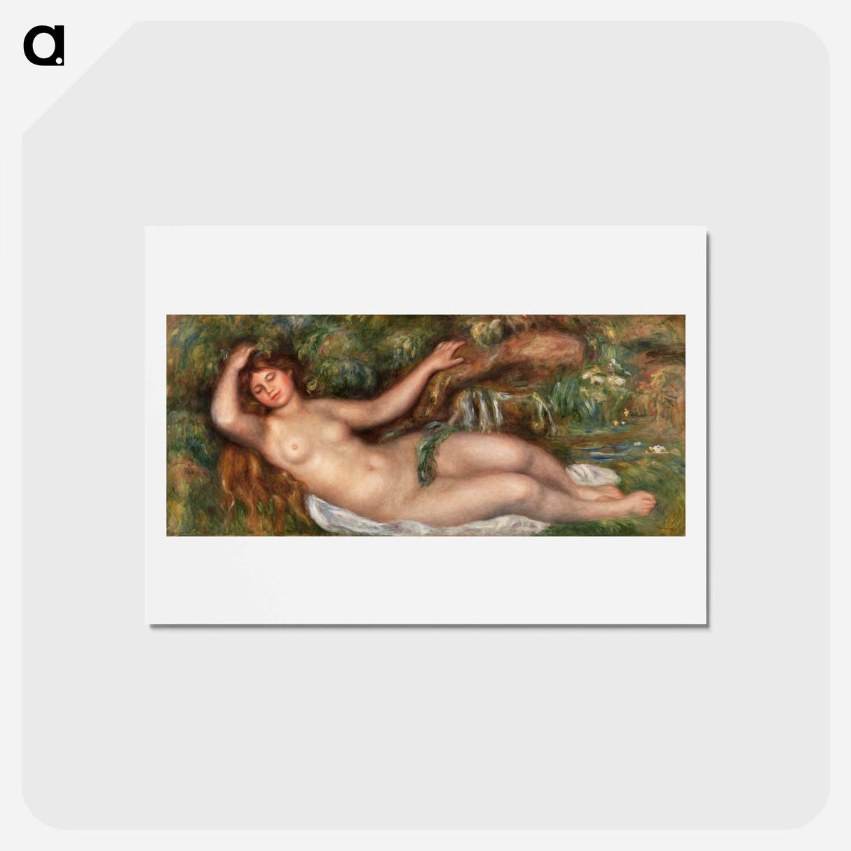 アートポストカード-Reclining Nude (Femme nue couchée) - ピエール オーギュスト ルノワール Postcard.