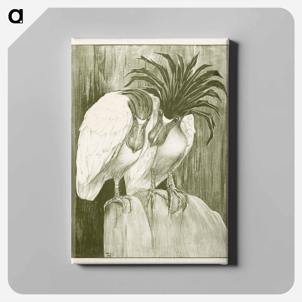 Twee schuitbekreigers - Theo van Hoytema Canvas.