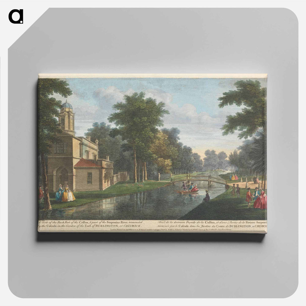アートパネル-A View of the Back Part of the Cassina, & Part of the Serpentine River, terminated by the Cascade in the Garden of the Earl of Burlington, at Chiswick
- イェール大学アートギャラリー Canvas.