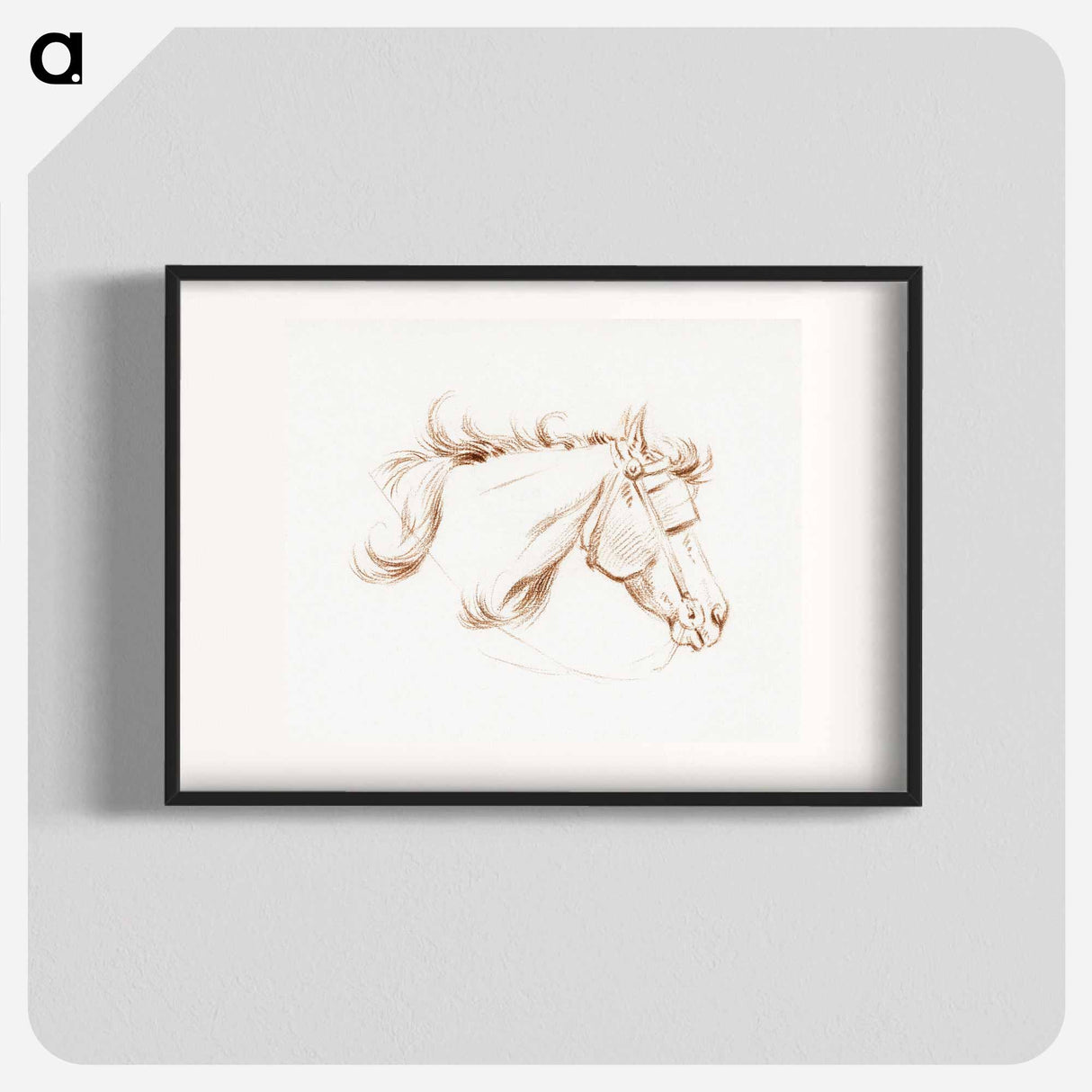 Head of a horse with blinkers - ジャン ベルナール Poster.