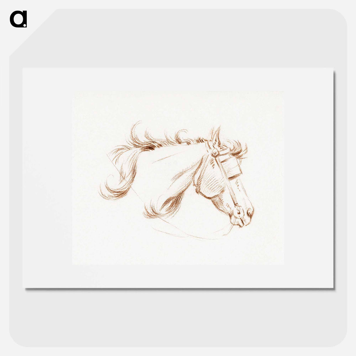 Head of a horse with blinkers - ジャン ベルナール Poster.