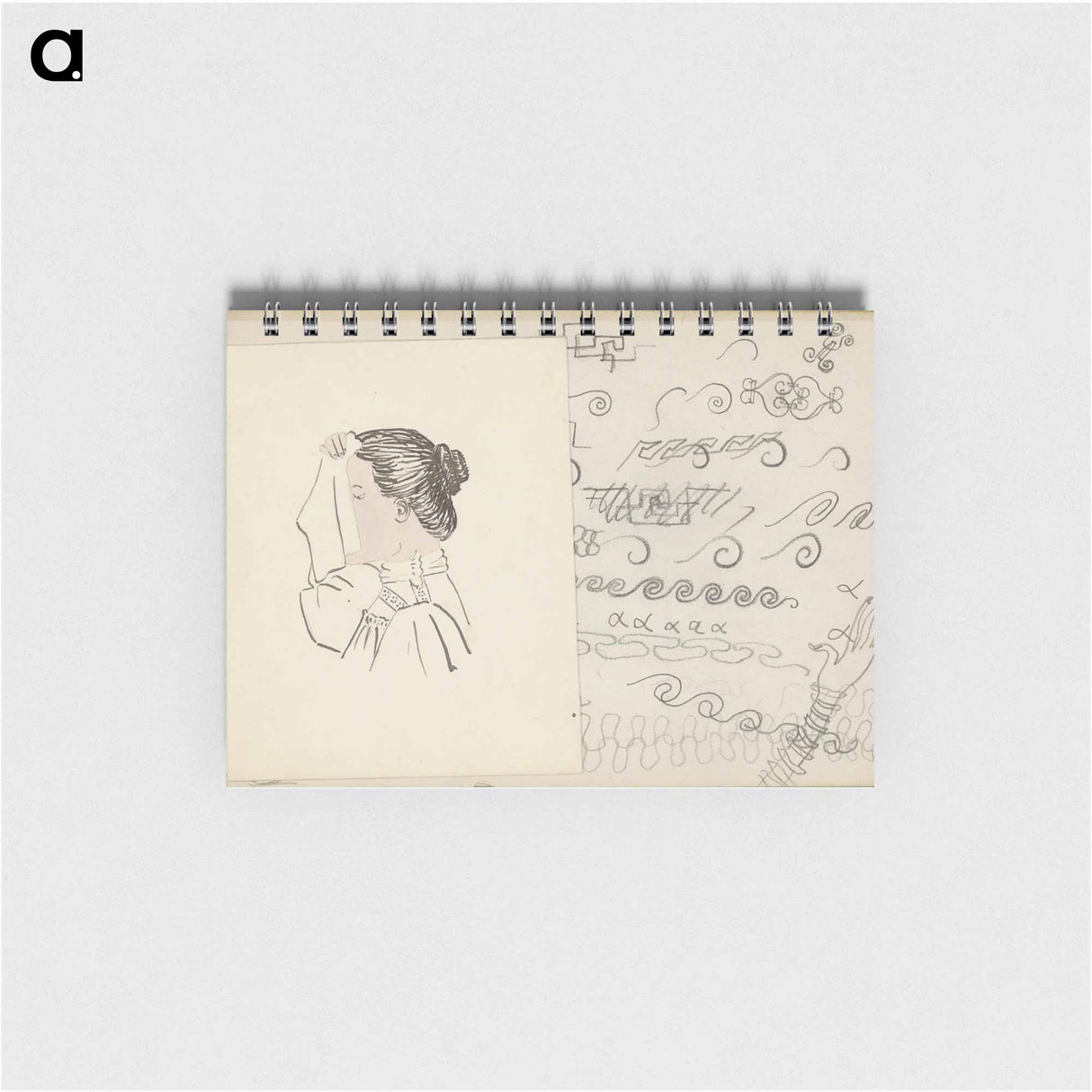 Kop van een vrouw met een zakdoek voor haar gezicht - ユリー デ フラーハ Memo.