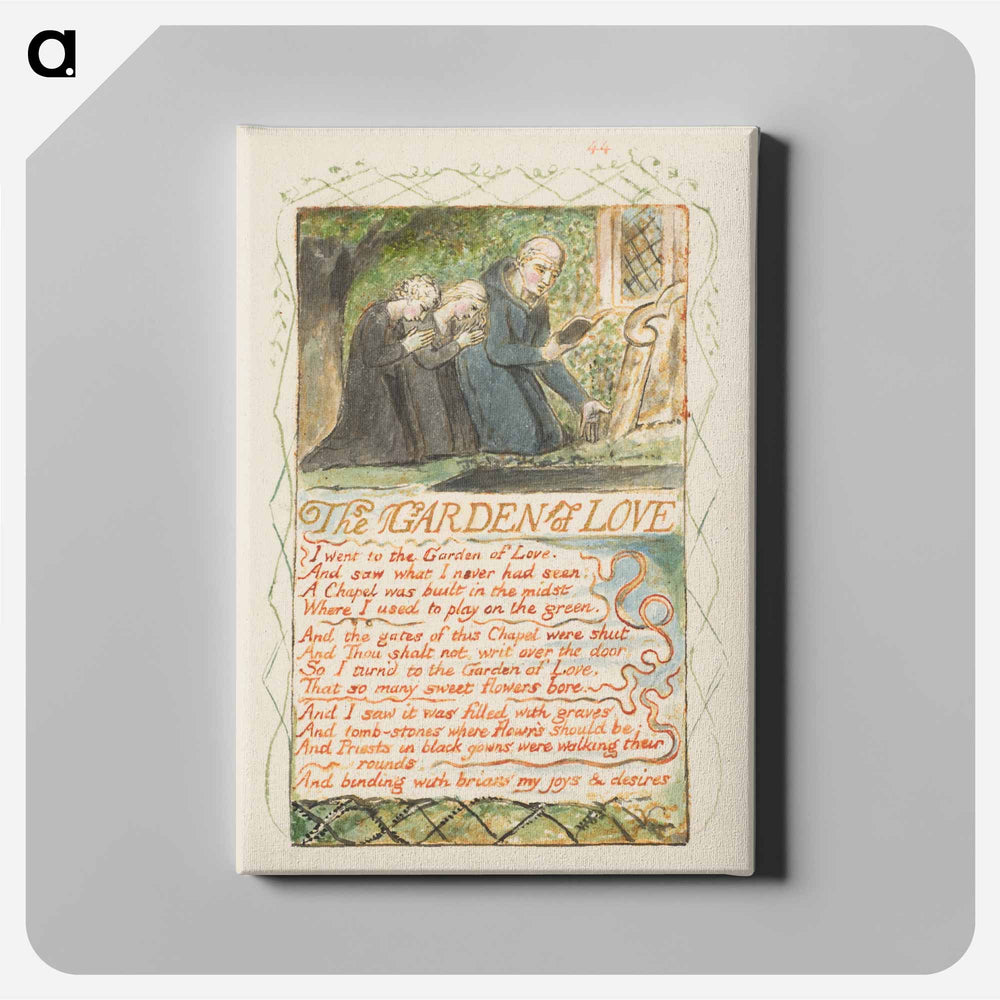 Songs of Innocence and of Experience: The Garden of Love - William Blake Canvas.
