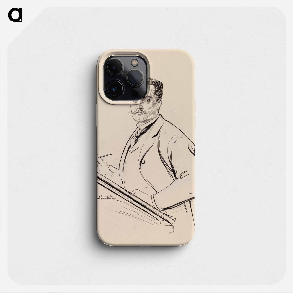 Self-portrait at the desk - アルバート エーデルフェルト Phone Case.