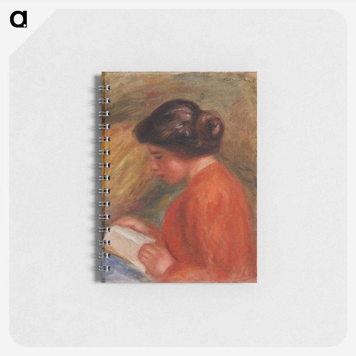 Young Woman Reading - ピエール オーギュスト ルノワール Memo.