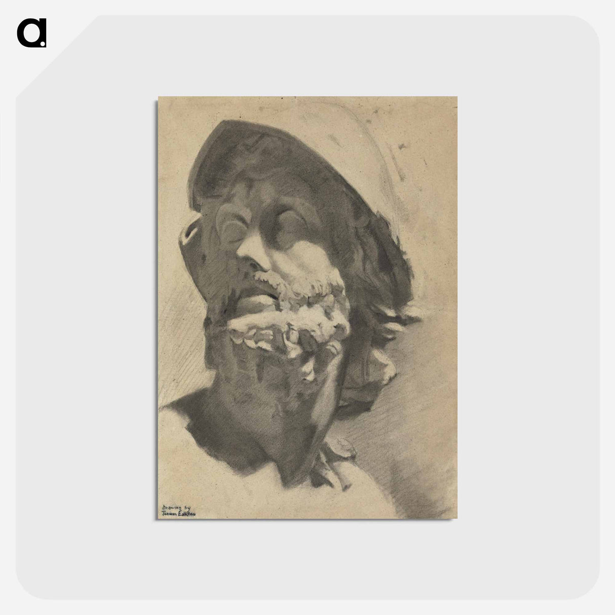 Head of a Warrior - トーマス エイキンズ Postcard.